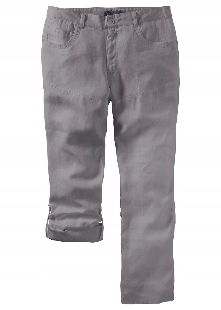 BONPRIX Spodnie Lniane Regular FIT Straight r.25