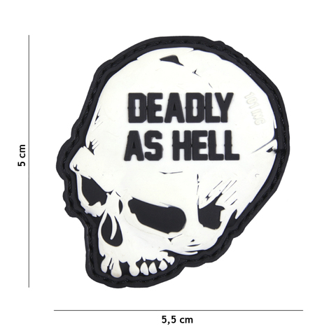 101 Inc. - Naszywka 3D - Deadly As Hell - Biały