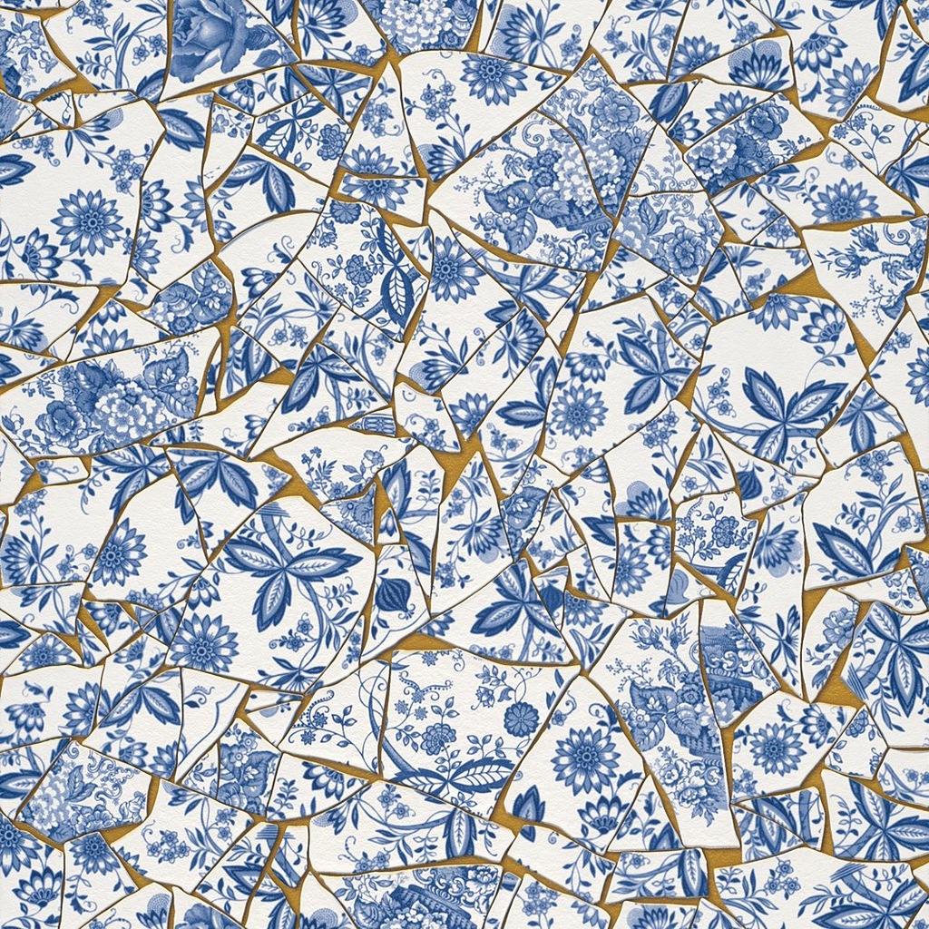 TAPETA ŚCIERNNA RASCH 896114, POTŁUCZONA PORCELANA