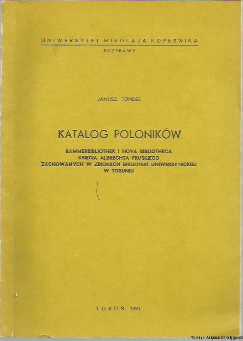 Katalog poloników Kammerbibliothek Albrechta Prusy