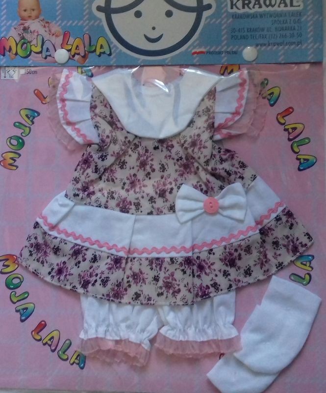 KRAWAL UBRANKO DLA LALKI 40cm ZEST NR.12 SUKIENKA