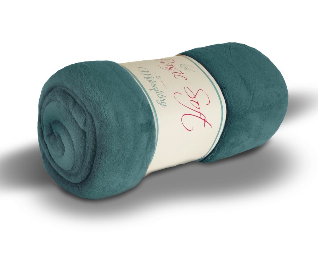KOC narzuta 200x220 SOFT mikrofibra ZIELEŃ MORSKA