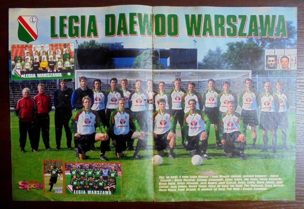 Plakat Legia Daewoo Warszawa drużyna 1998