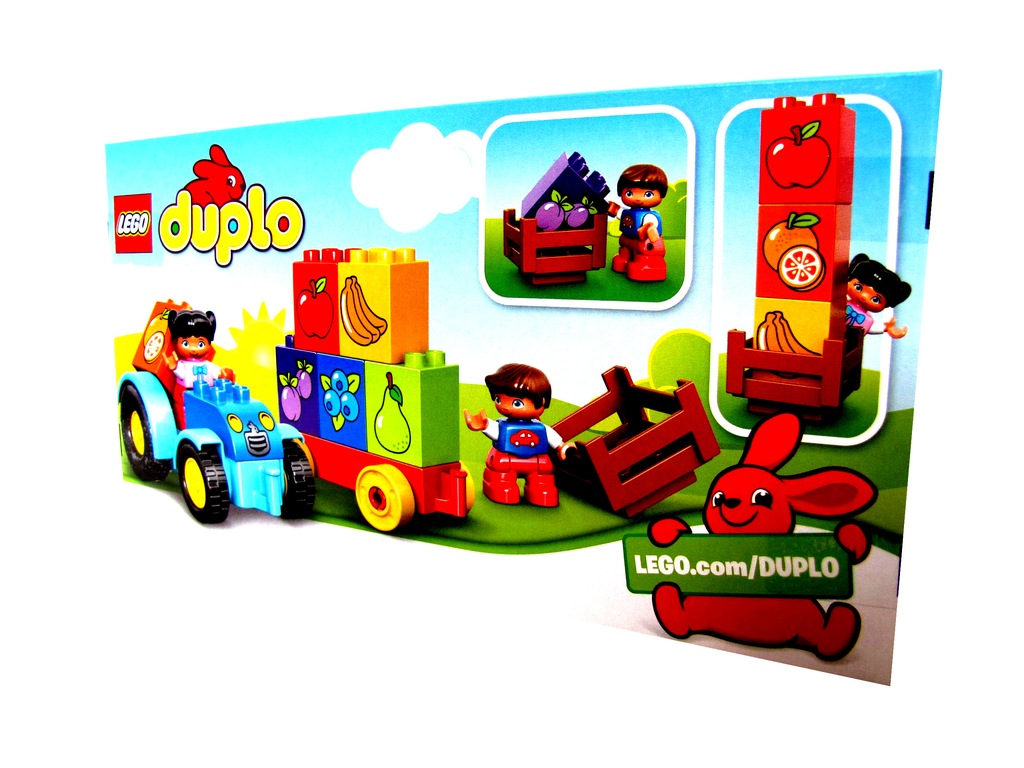 KLOCKI LEGO DUPLO TRAKTOR owoce FARMA ciągnik P-ce