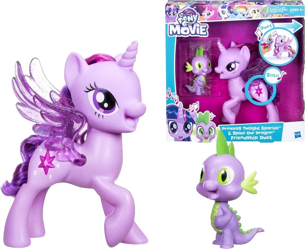 HASBRO MLP ŚPIEWAJĄCA TWILIGHT SPARKLE + SPIKE  