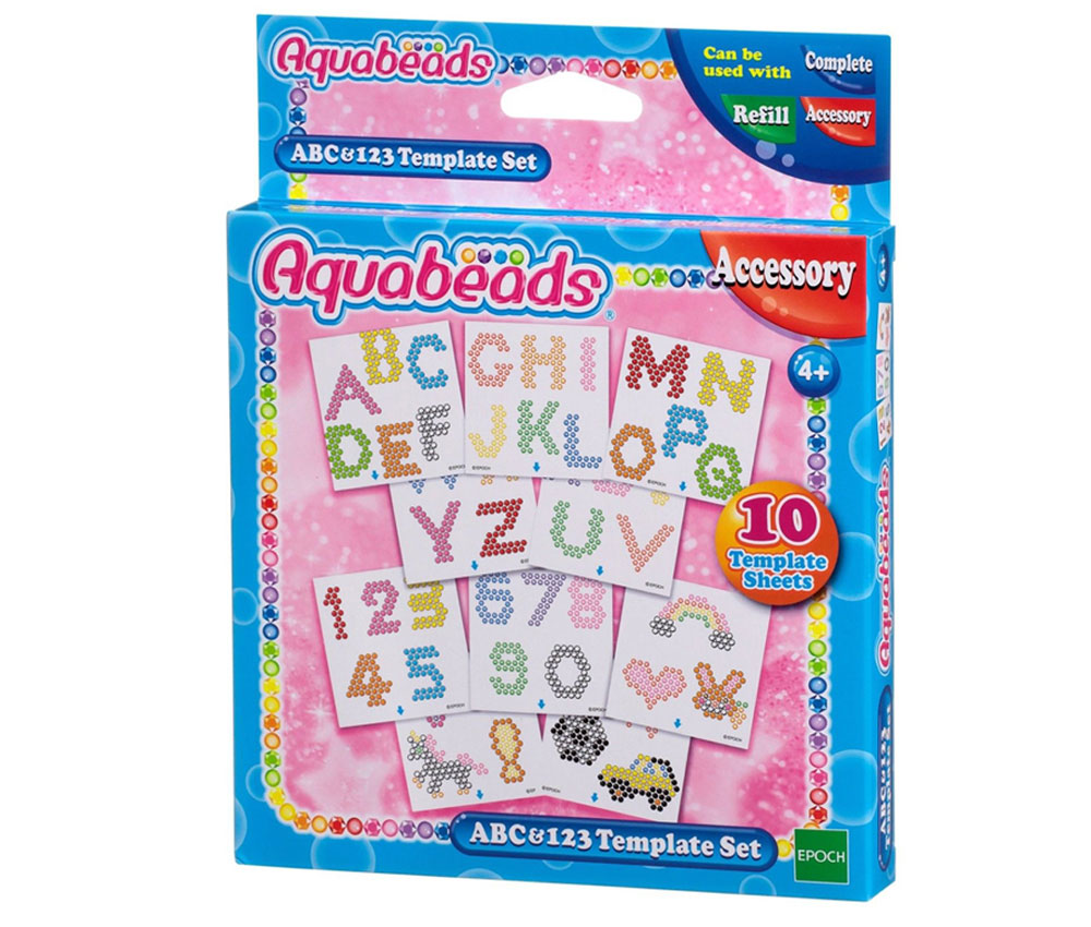 AQUABEADS SZABLONY ABC 124 10 SZABLONÓW 30518