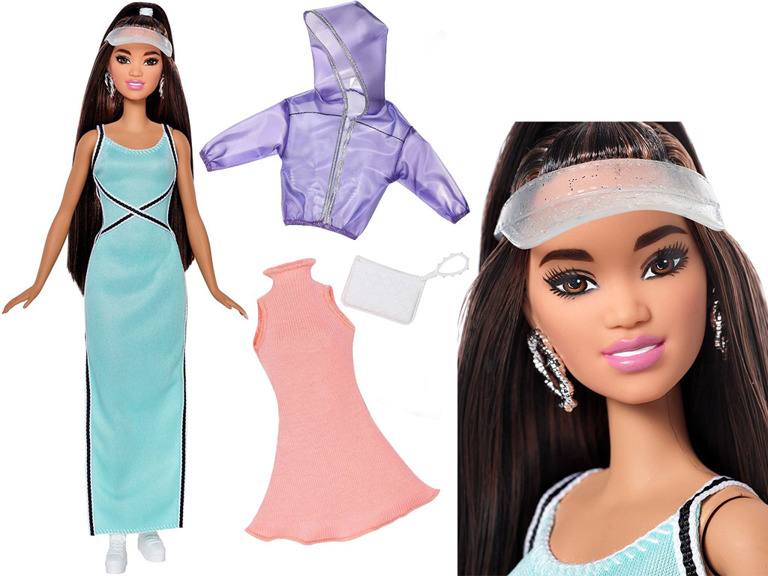 Barbie FASHIONISTAS Lalka UBRANKA Akcesoria FJF71