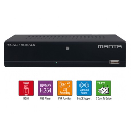 Dekoder DVB-T Manta DVBT011 HD Tuner