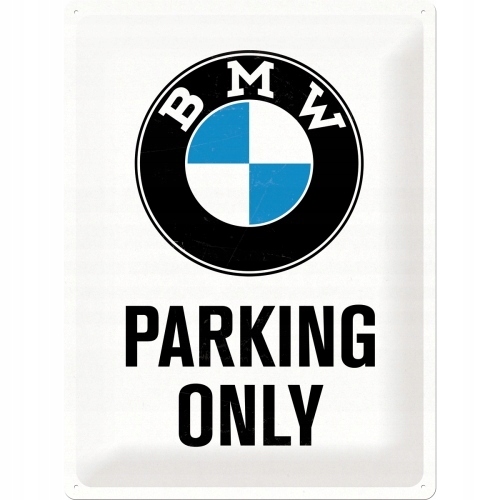 Tablica Retro Szyld Metal BMW Parking Prezent