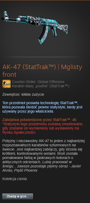 AK-47 (StatTrak) | Mglisty front Mw