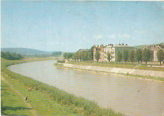PRZEMYŚL -- DOMY NAD SANEM --- PLAŻA --- 1976