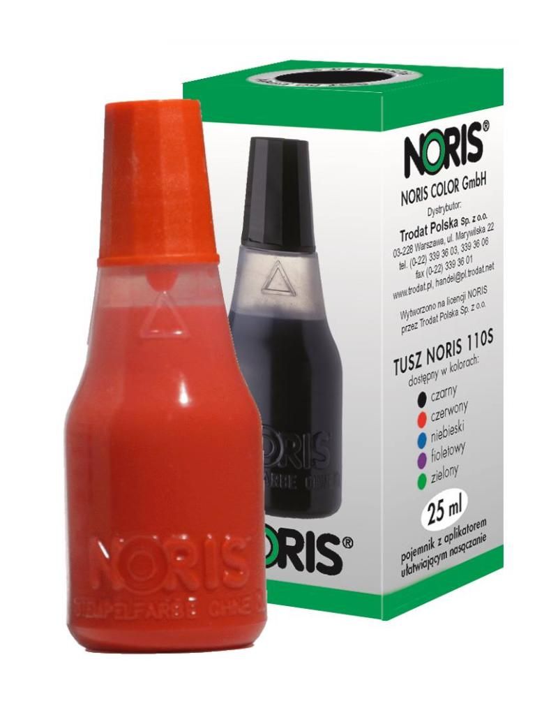 Bezolejowy tusz do stempli NORIS 110 25ml CZERWONY