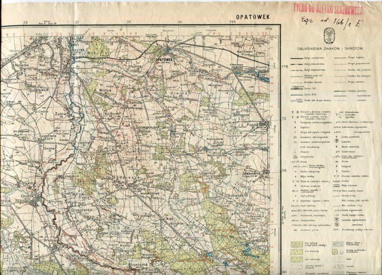 OPATÓWEK  MIKSTAT :: mapa wojskowa WIG : 1936 rok