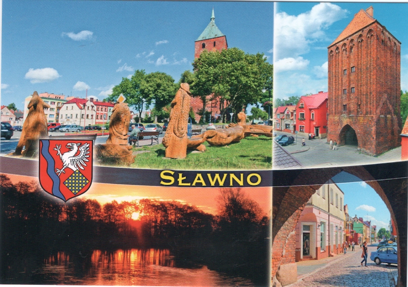 SŁAWNO - RYNEK + BASZTA i HERB - 2018R
