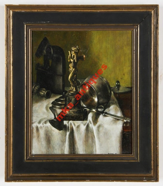 Obraz olejny Ludwik Lech Jaksztas 1975 Vanitas