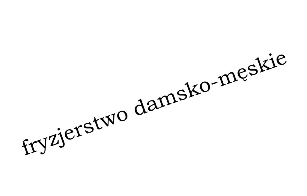 NAKLEJKI na szybę napis 95x10 fryzjerstwo fryzjer