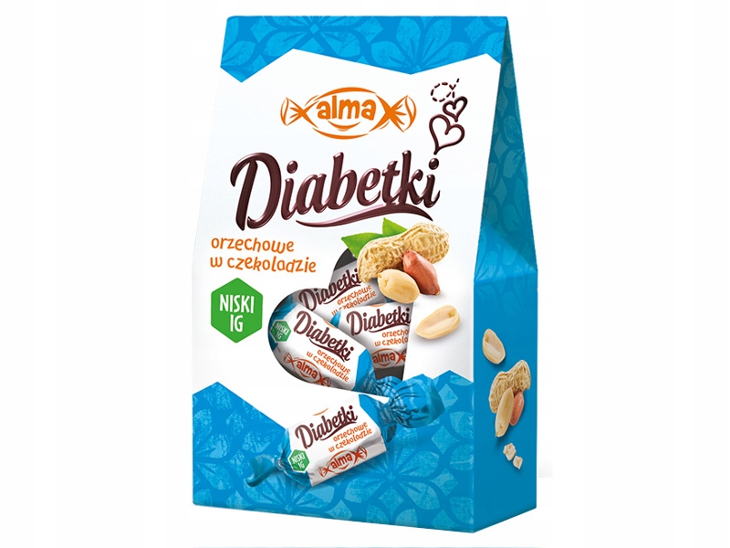 ALMA Diabetki Cukierki Orzechowe Bezglutenowe 150g