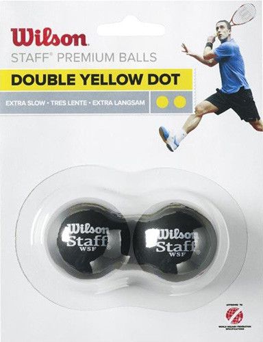 Piłka squash WILSON Staff 2-Pak Double Yellow Dot