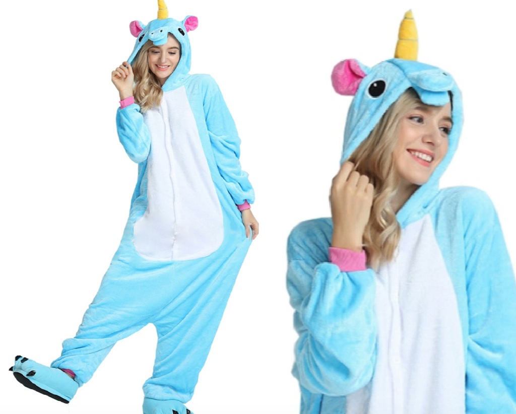 KIGURUMI ONESIE PIŻAMA JEDNOROŻEC NIEBIESKA S HIT