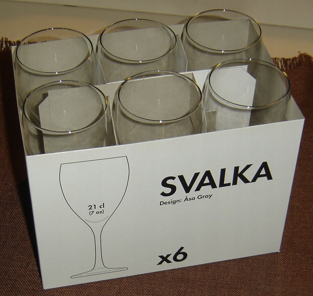 IKEA Svalka - kieliszki do białego wina, 6 szt.