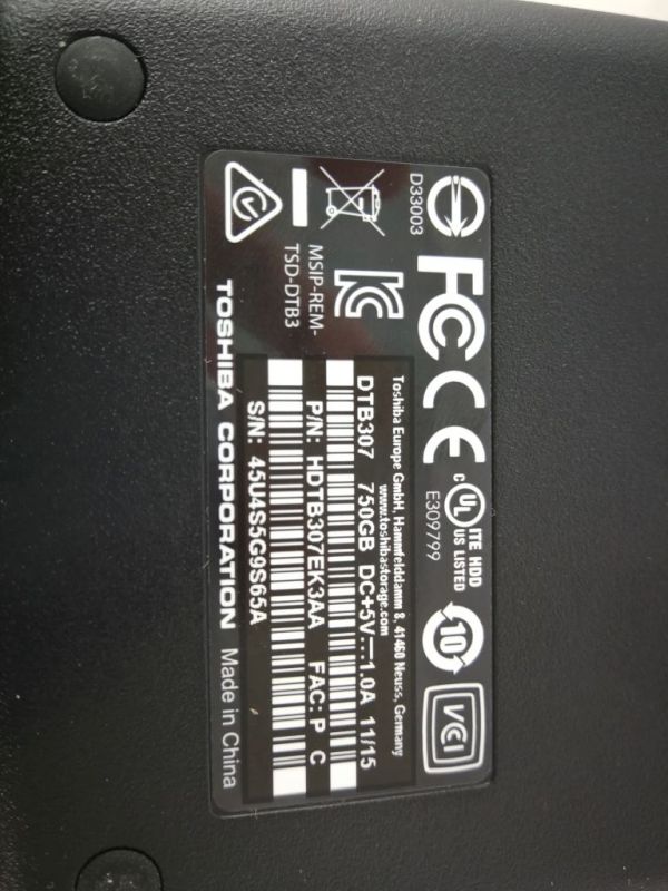 DYSK ZEWNĘTRZNY TOSHIBA E309799 750 GB KABEL USB - 7435288839 ...