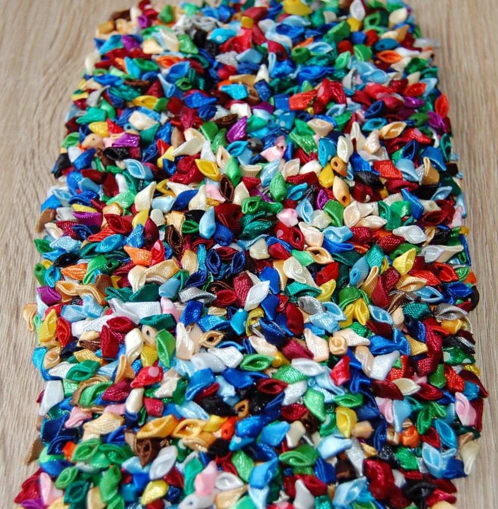 Płatki kanzashi małe wstążka satynowa 25 mm mix