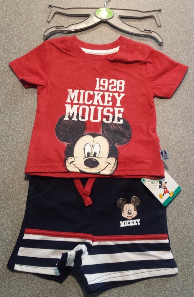 Primark komplet koszulka spodenki Micky Mouse 80cm