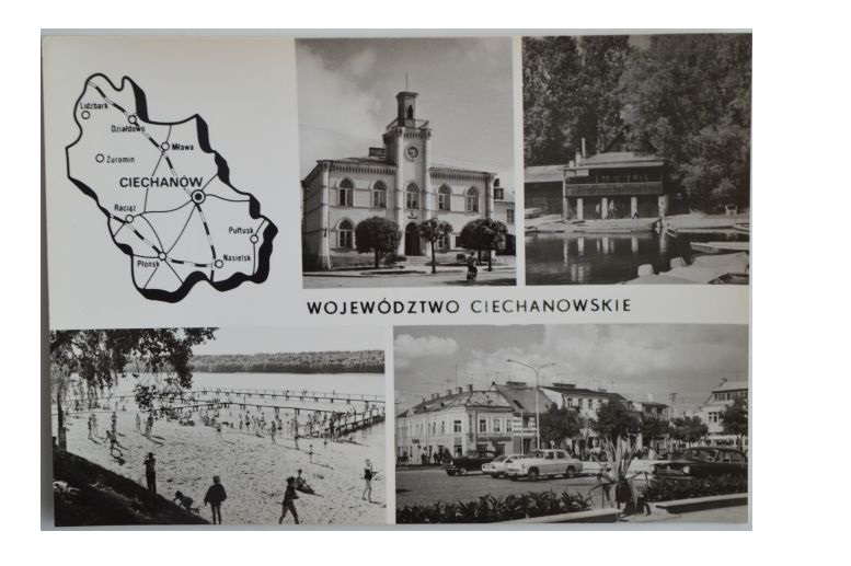 WOJEWÓDZTWO CIECHANOWSKIE - MAPKA