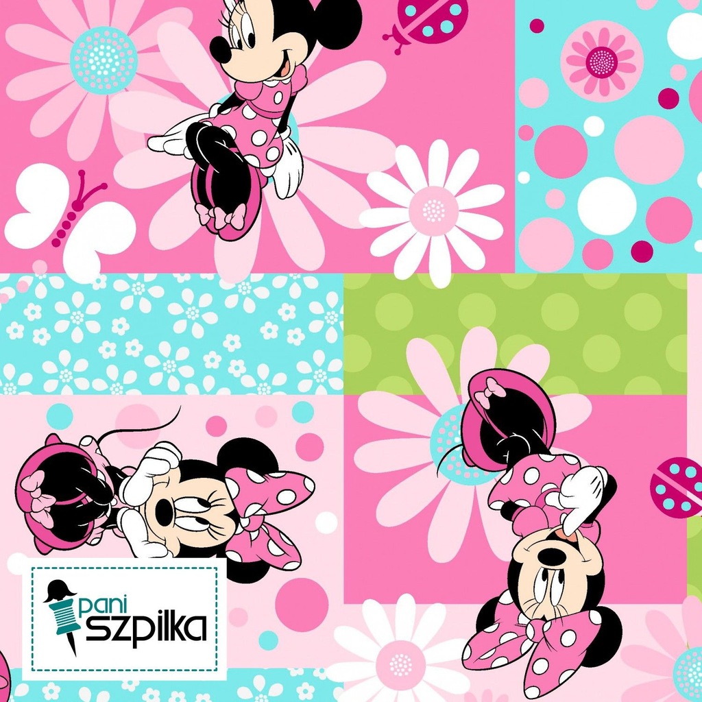 Tkanina bawełna USA Disney Myszka Minnie 1FQ