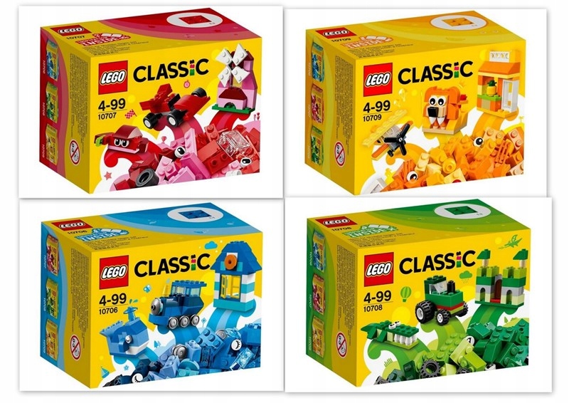 LEGO CLASSIC 4szt. Zestawy 10709 10708 10707 10706