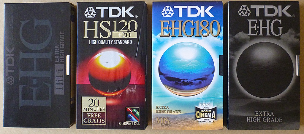 Kasety VHS firmy TDK - zestaw 4 szt. SUPER OKAZJA