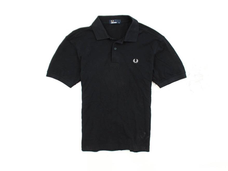 *J Fred Perry Koszulka Polo Męska Bawełna Czarna M