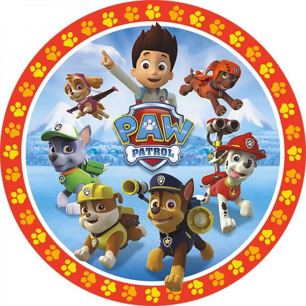 Opłatek na tort PSI PATROL PAW PATROL 20cm wz1