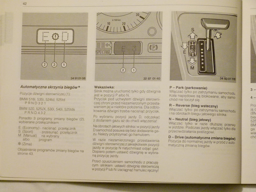BMW E34 Instrukcja obsługi Język POLSKI Oryginał