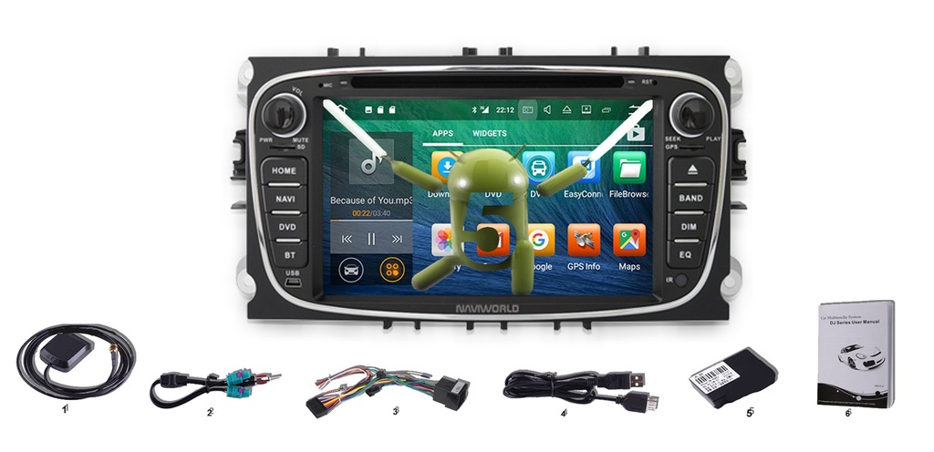 Ford CMAX Android GPS Radio Nawigacja 7' WIFI