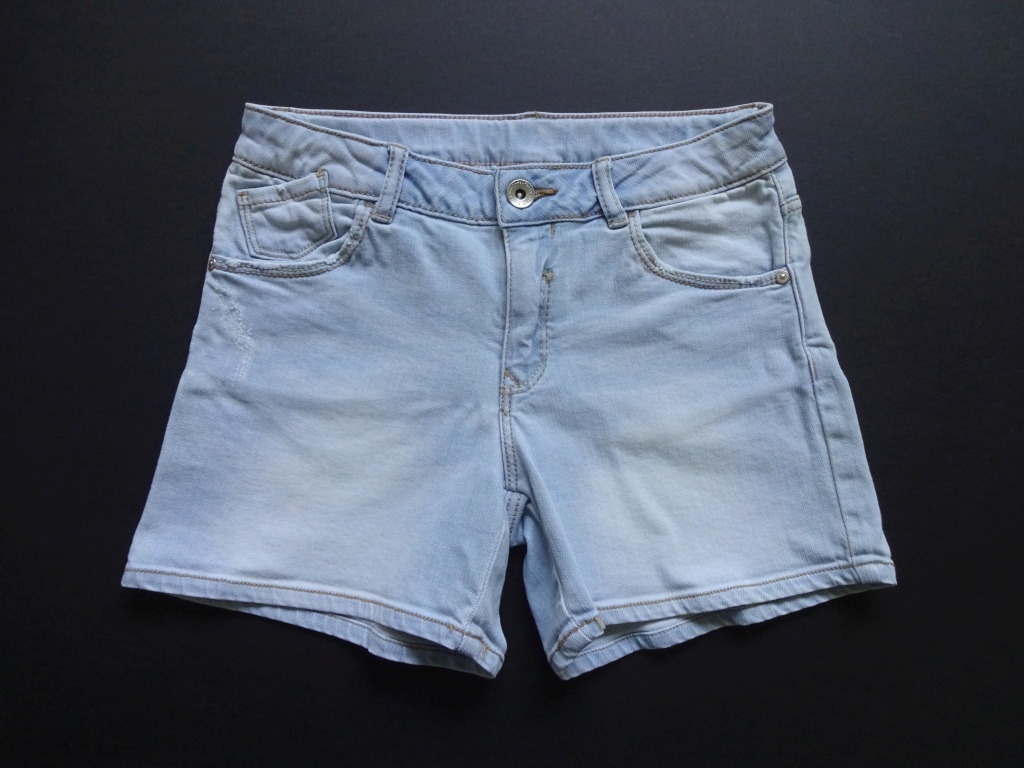 SZORTY dziewcz. jeans błękit Zara  140/146