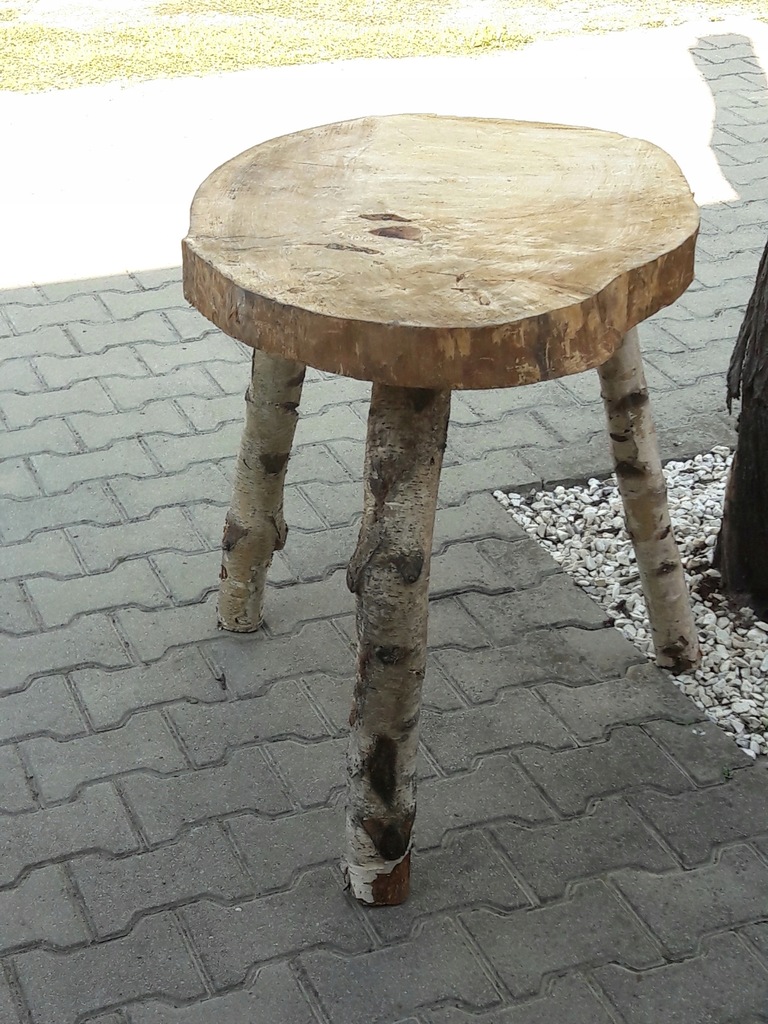 Stolik blat drewniany naturalny stylowy