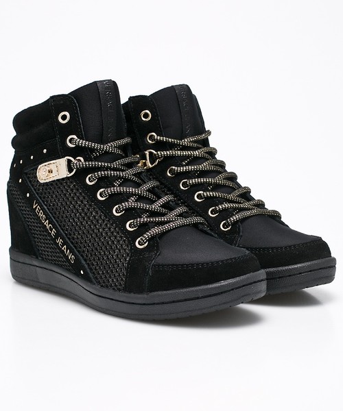 Versace buty sneakers czarno złote 37