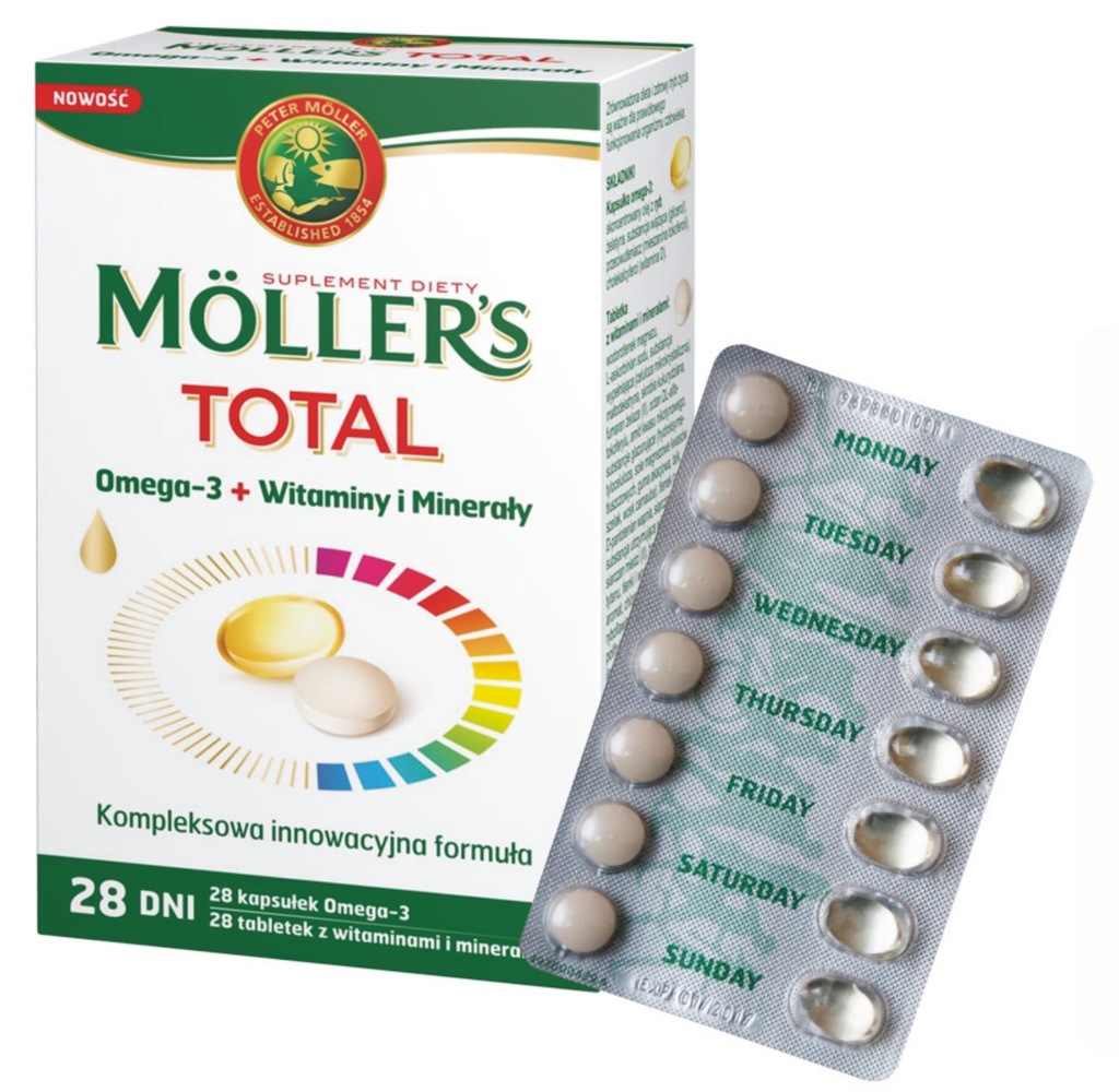 MOLLERS TOTAL 28 kaps. + 28 kaps. TRAN Omega-3