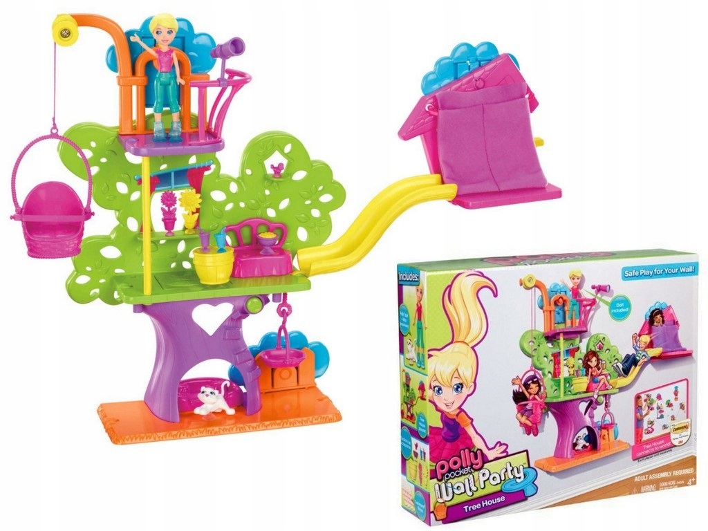 POLLY POCKET Zabawa na ścianie DOMEK NA DRZEWIE