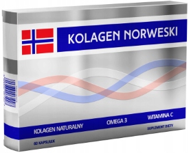 KOLAGEN NORWESKI 60 Kapsułek Olej Z Łososia