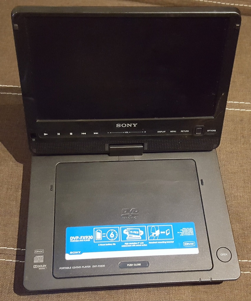 SONY DVP FX930 PRZENOŚNE DVD DO AUTA USB DIVX