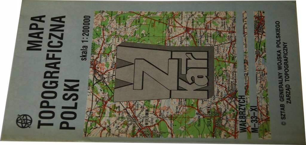 MAPA TOPOGRAFICZNA POLSKI KOSZALIN 1:200000