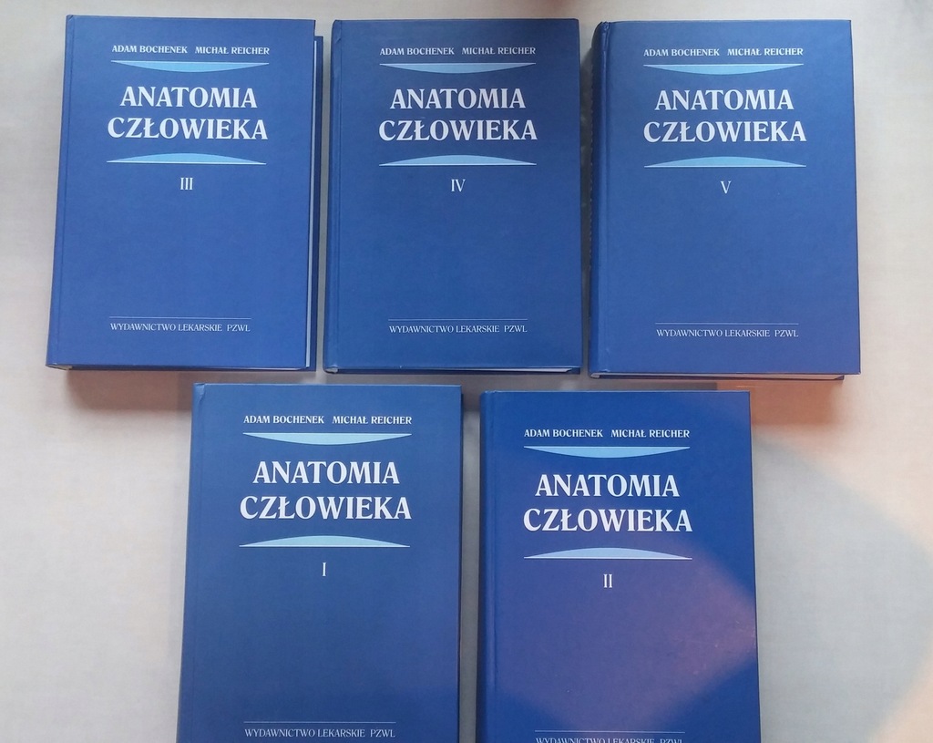ANATOMIA CZŁOWIEKA TOM 1-5 BOCHENEK