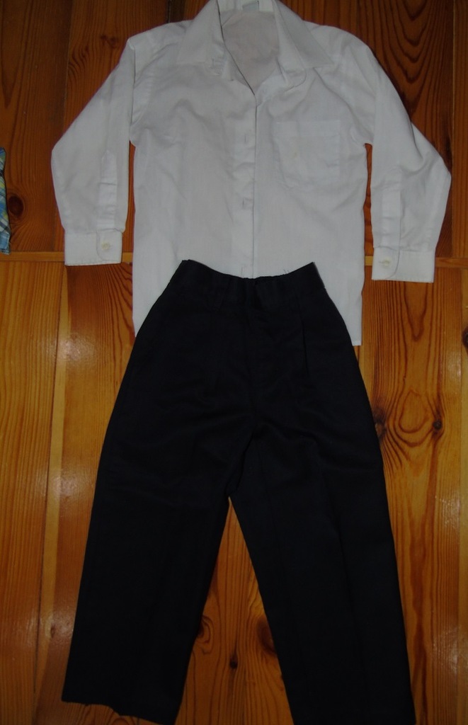 spodnie garniturowe + gratis koszula na r 98