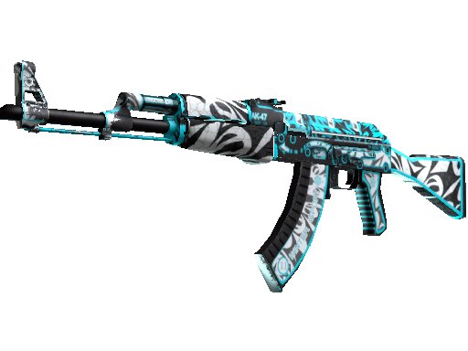 CS:GO SKIN AK-47 Frontside Misty (Well-Worn)