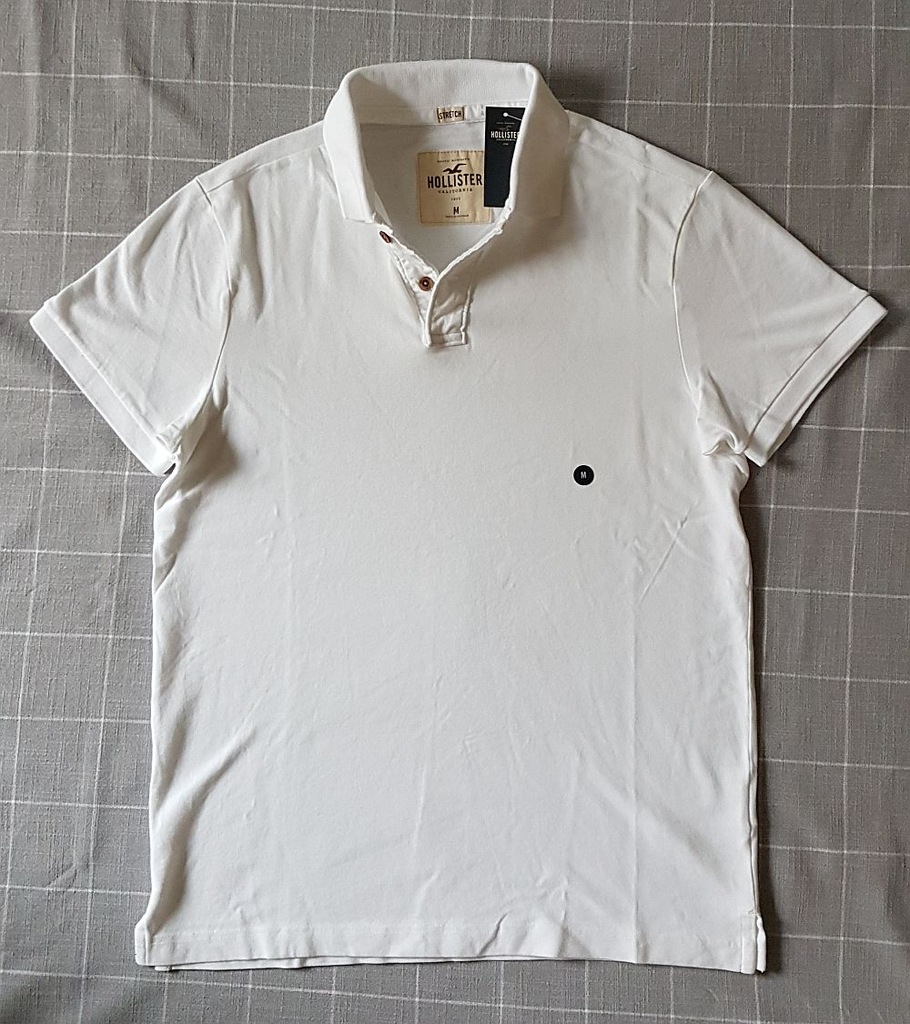Koszulka polo biała Hollister Abercrombie M