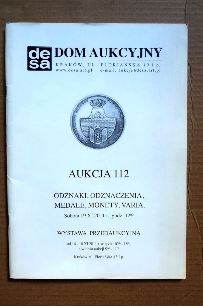 Desa Odznaki,,Odznacz.Medale Varia AUKCJA 112