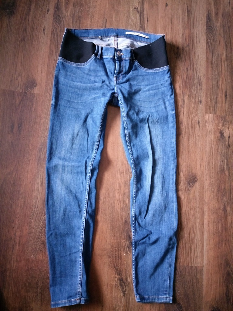 ZARA jeansy spodnie ciążowe rurki M 38