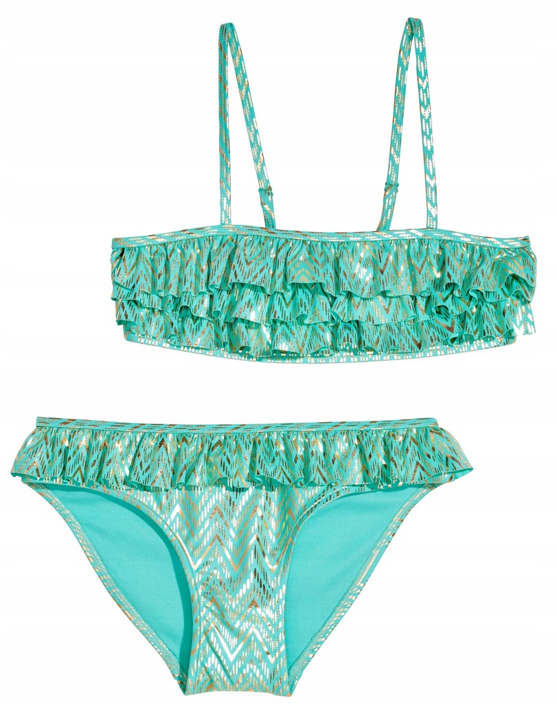 H&amp;M strój kąpielowy bikini 170 zielony